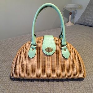 Banana Republic wicker handbag